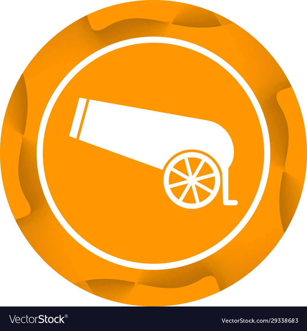Beautiful cannon glyph icon