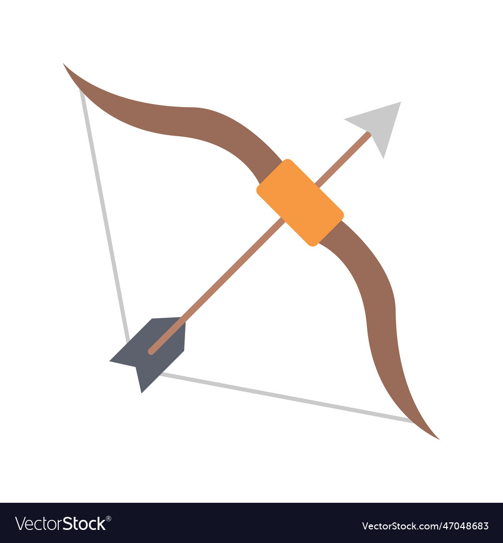 Bow and arrow icon image suitable Royalty Free Vector Image