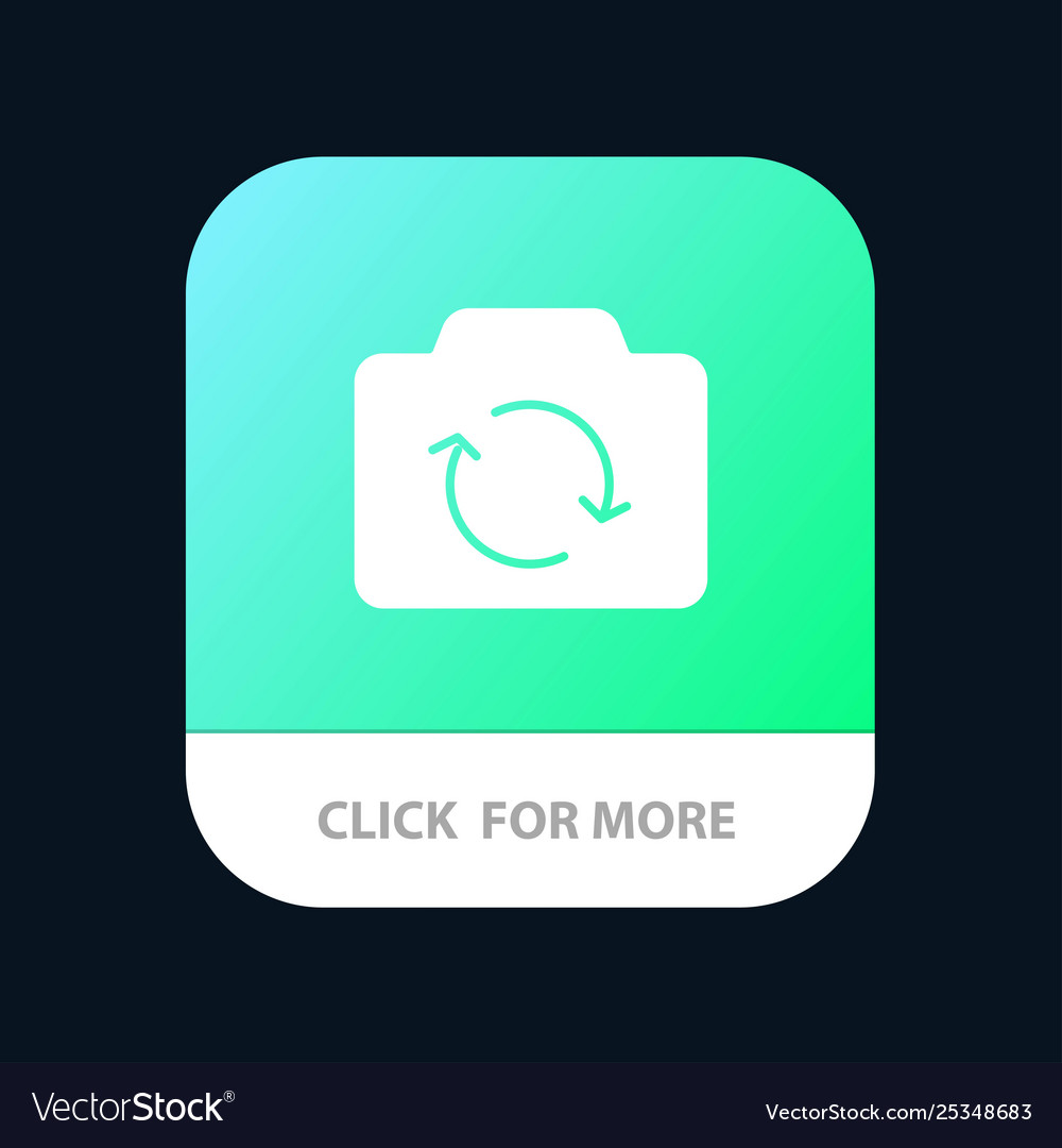 Camera refresh basic ui mobile app button android Vector Image Camera refresh basic ui mobile app button android