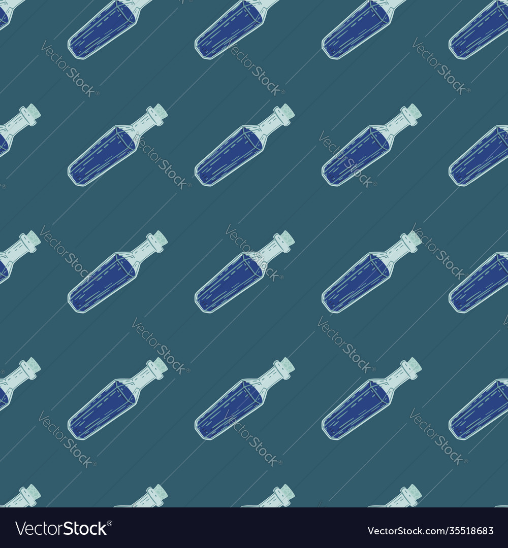 Decorative seamless pattern with navy blue