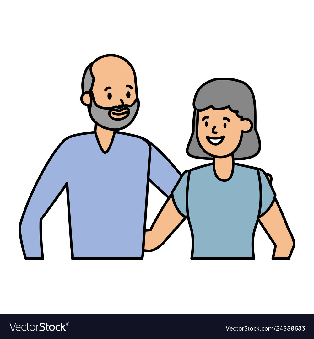 Grandfather And Grandmother Royalty Free Vector Image