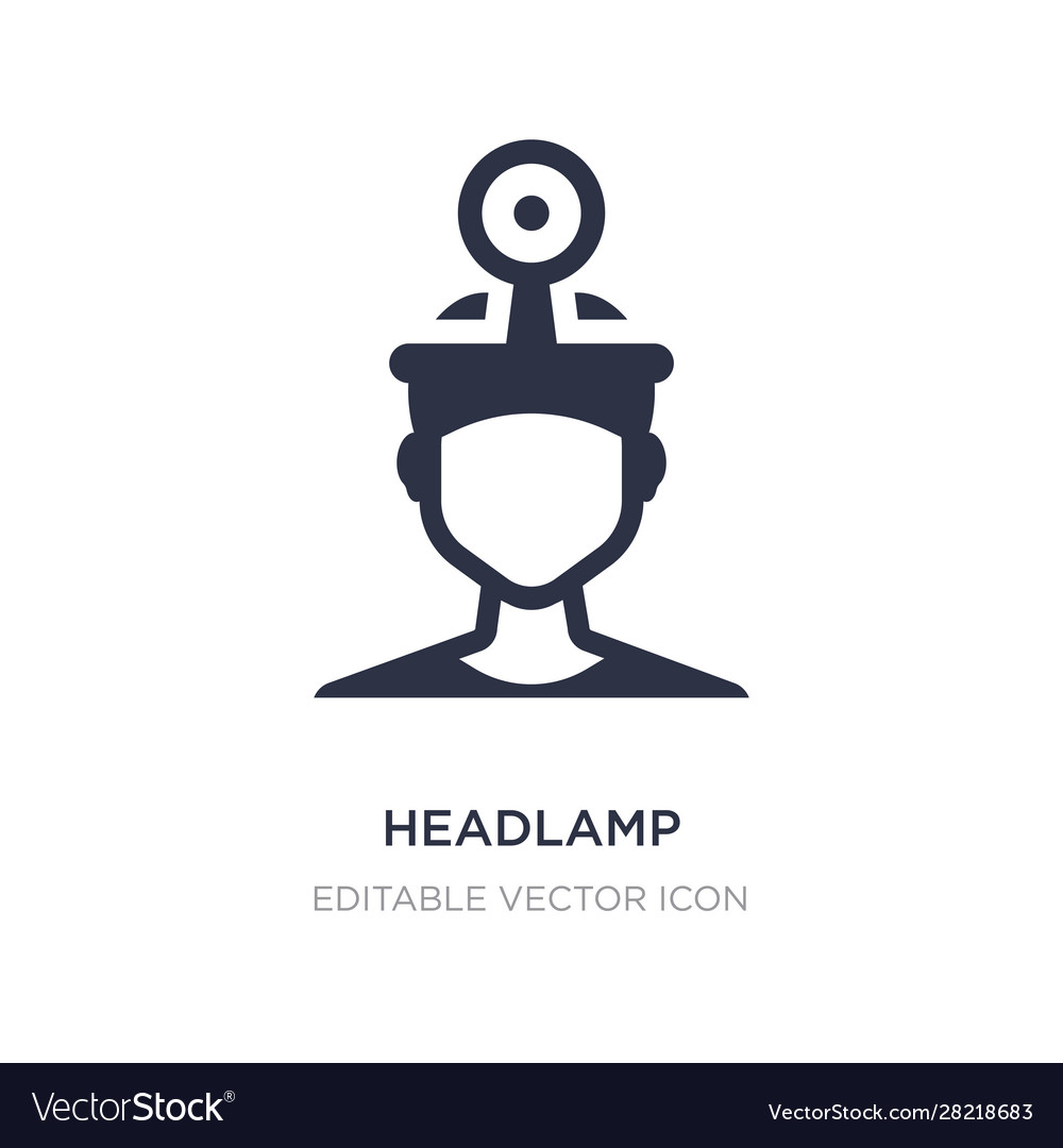 Headlamp icon on white background simple element