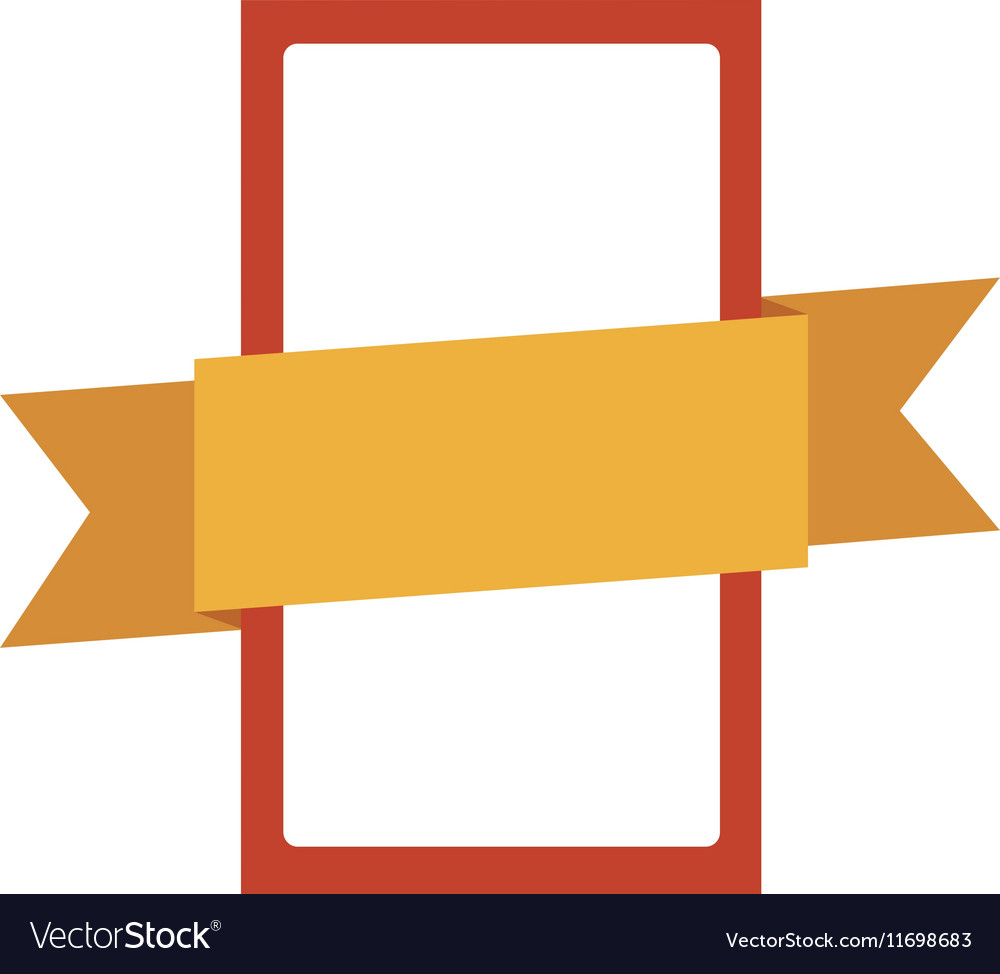 Isolated Decoration Frame With Ribbon Design Vector Image