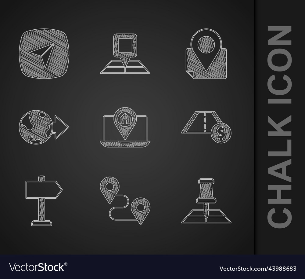 Set city map navigation route location folded vector image Set city map navigation route location folded