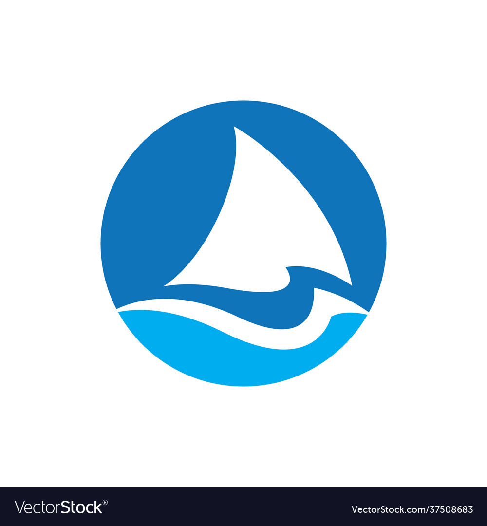 Shark fin logo design Royalty Free Vector Image