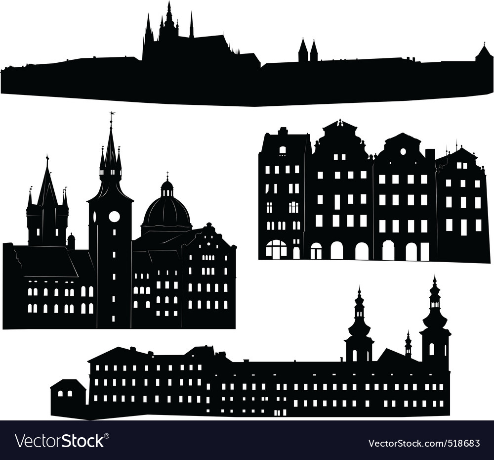 Silhouette of prague