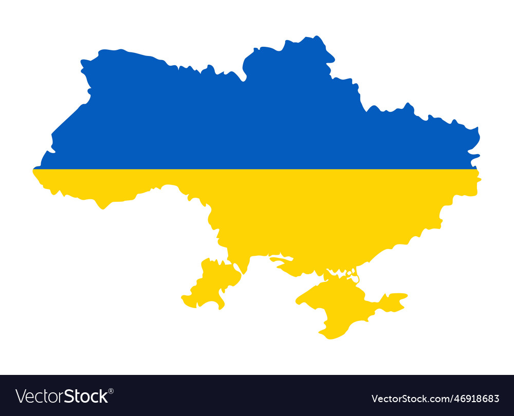 The flag incorporated into map of ukraine