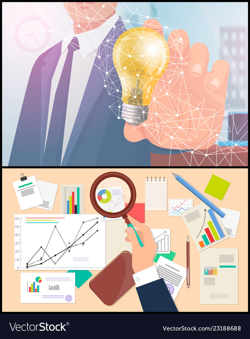 Business idea and analyzing process set