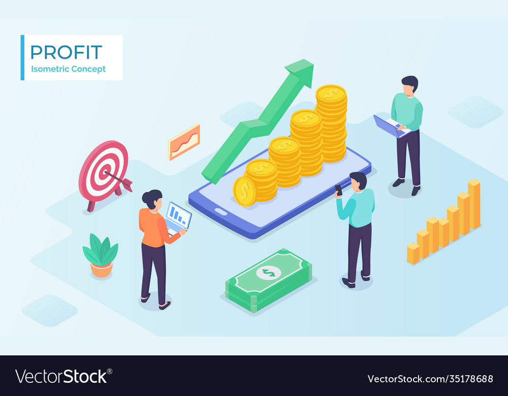 Business profit wealth team management concept Vector Image
