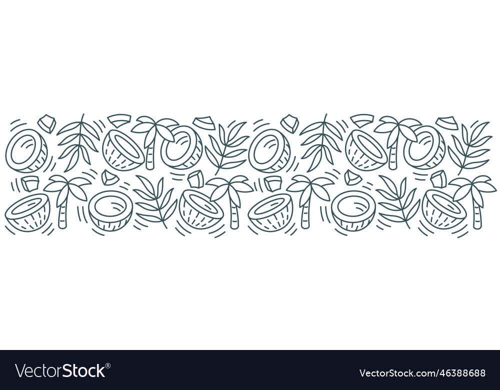 Coconut line rectangular background pattern