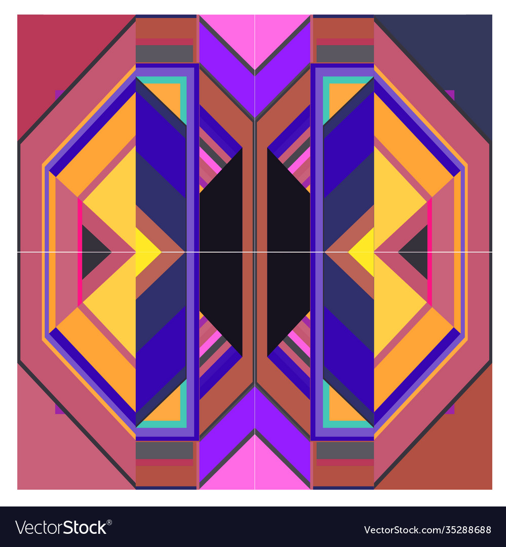 Colorful geometric and curve background pattern