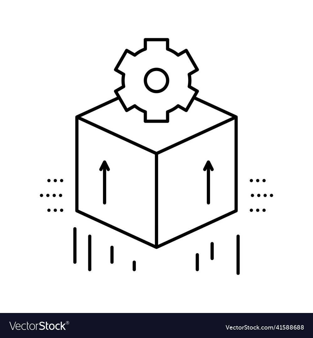 Computer soft development line icon