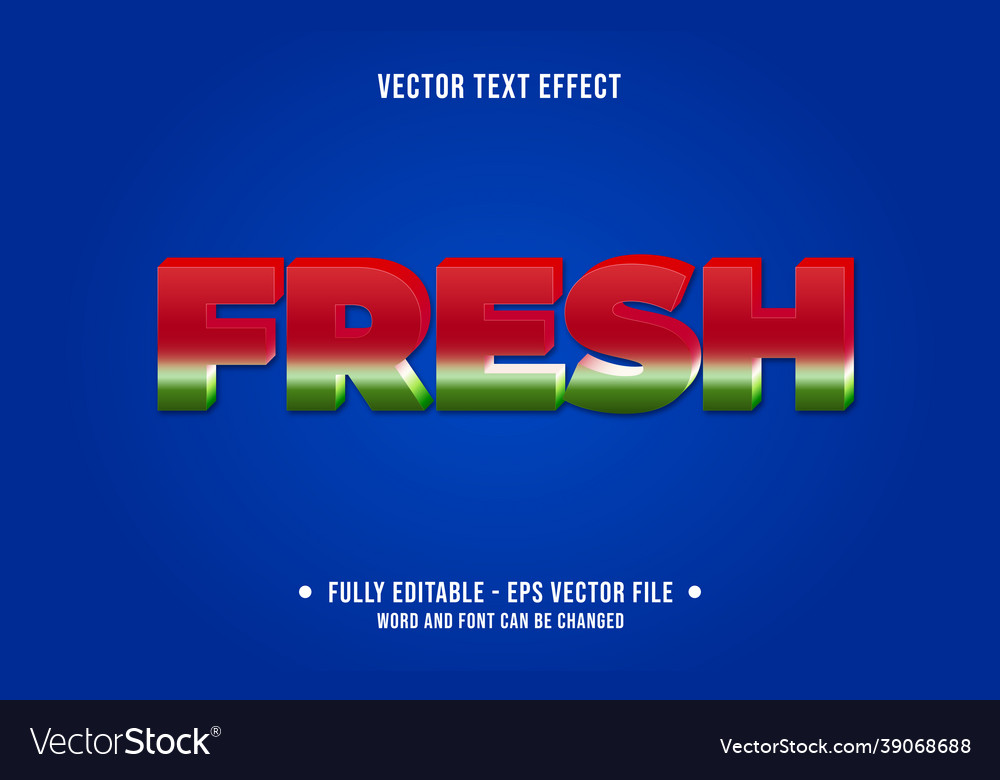 Editable text effect gradient style for digital