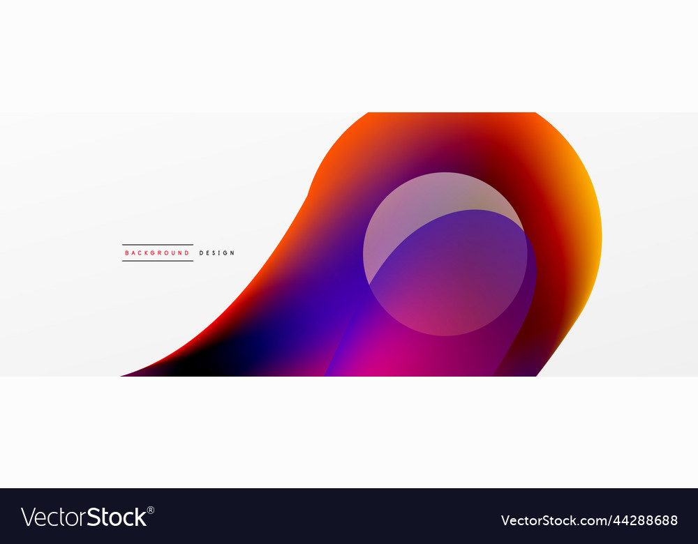 Fluid abstract background round shapes and circle