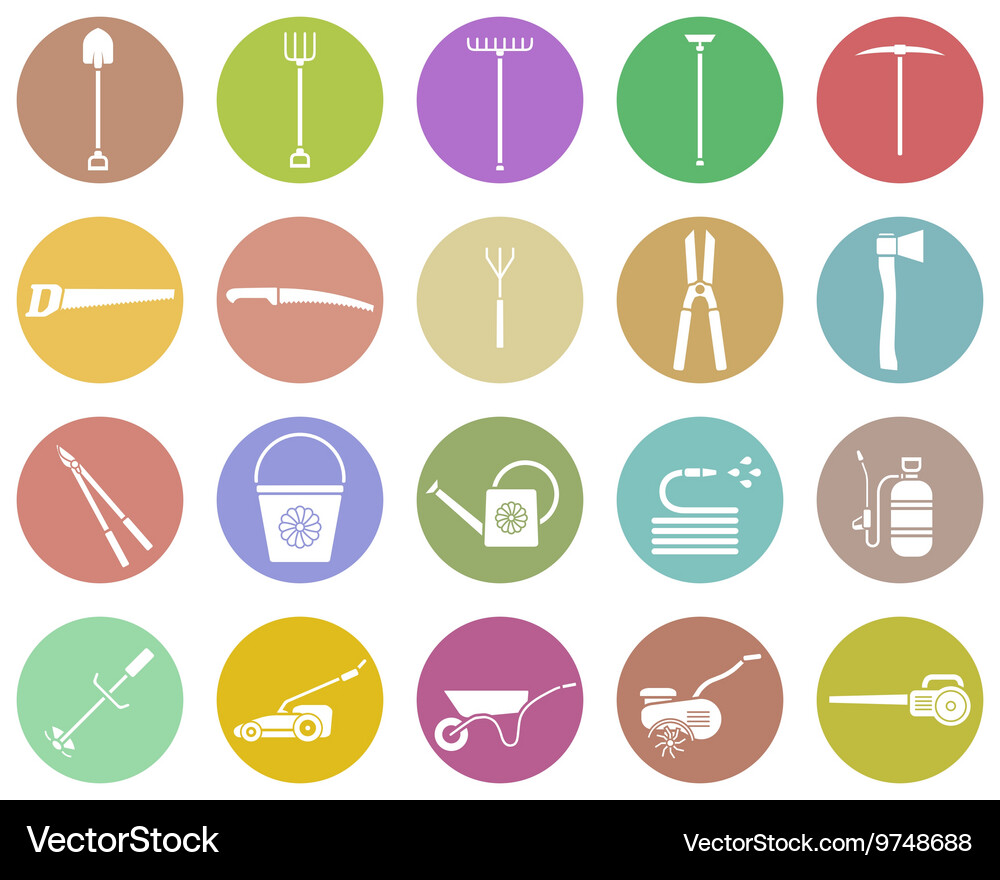 Garden tools set Royalty Free Vector Image - VectorStock