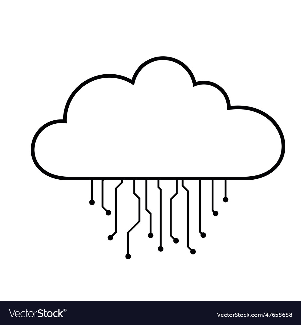 Isolated cloud network streaming service icon