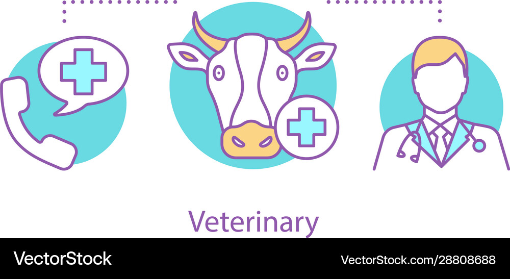 Livestock veterinary service concept icon Vector Image