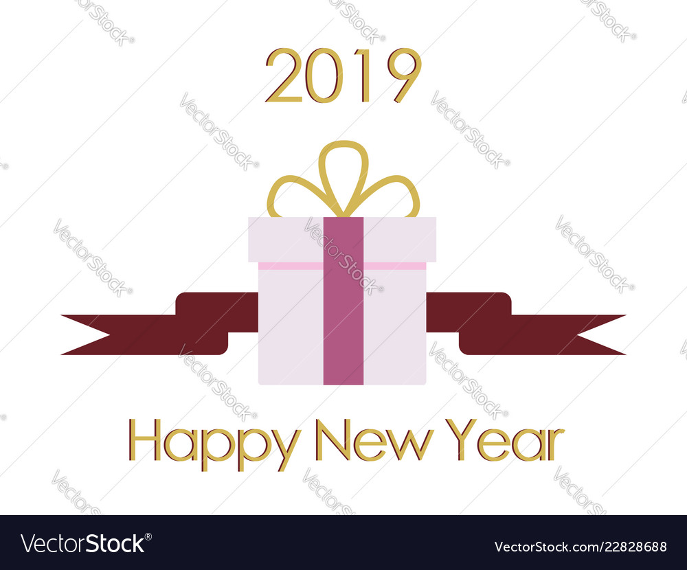 New year typographical creative background 2019