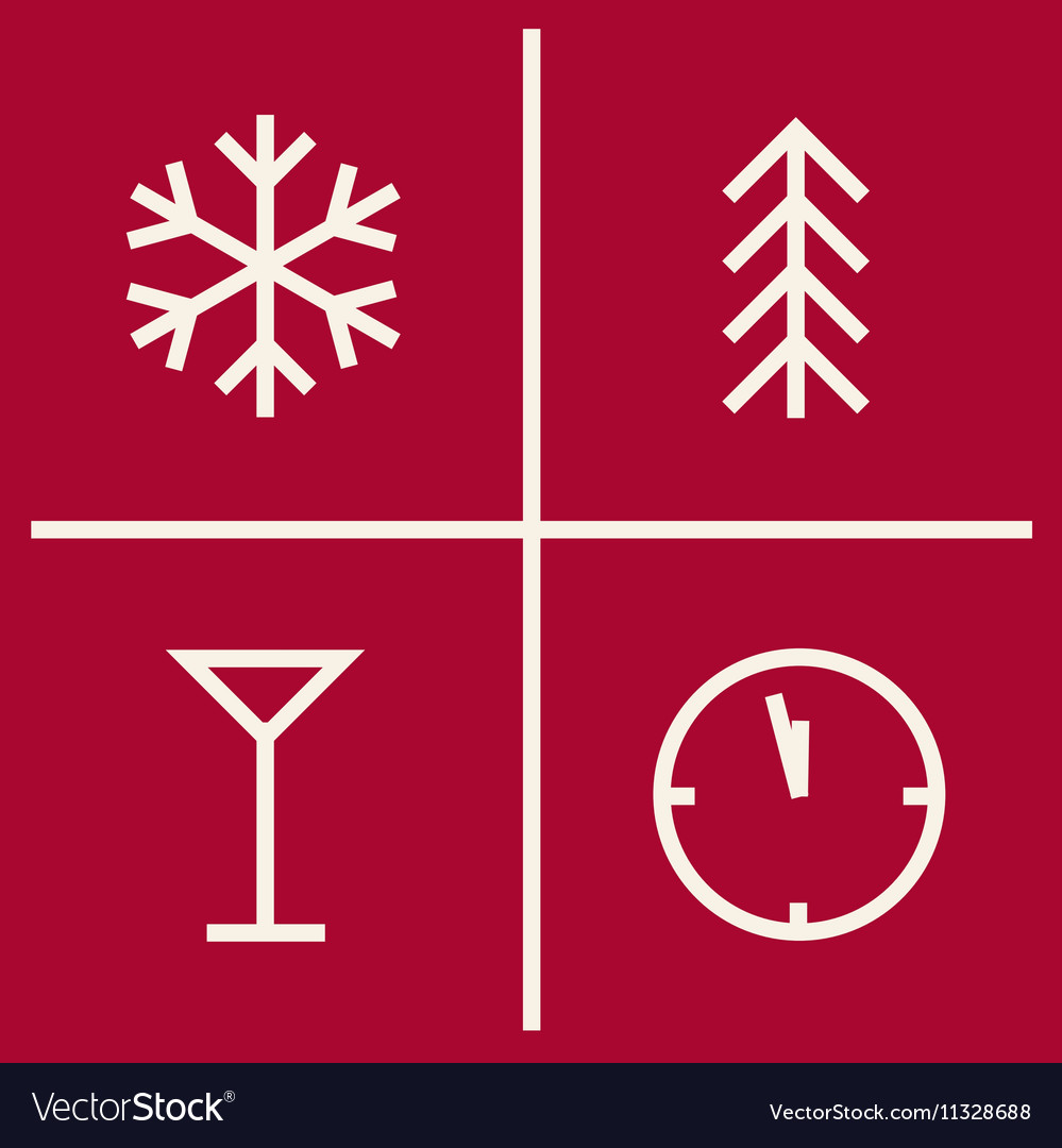 Satz von Weihnachten geometrische Symbole neue Jahr Symbole