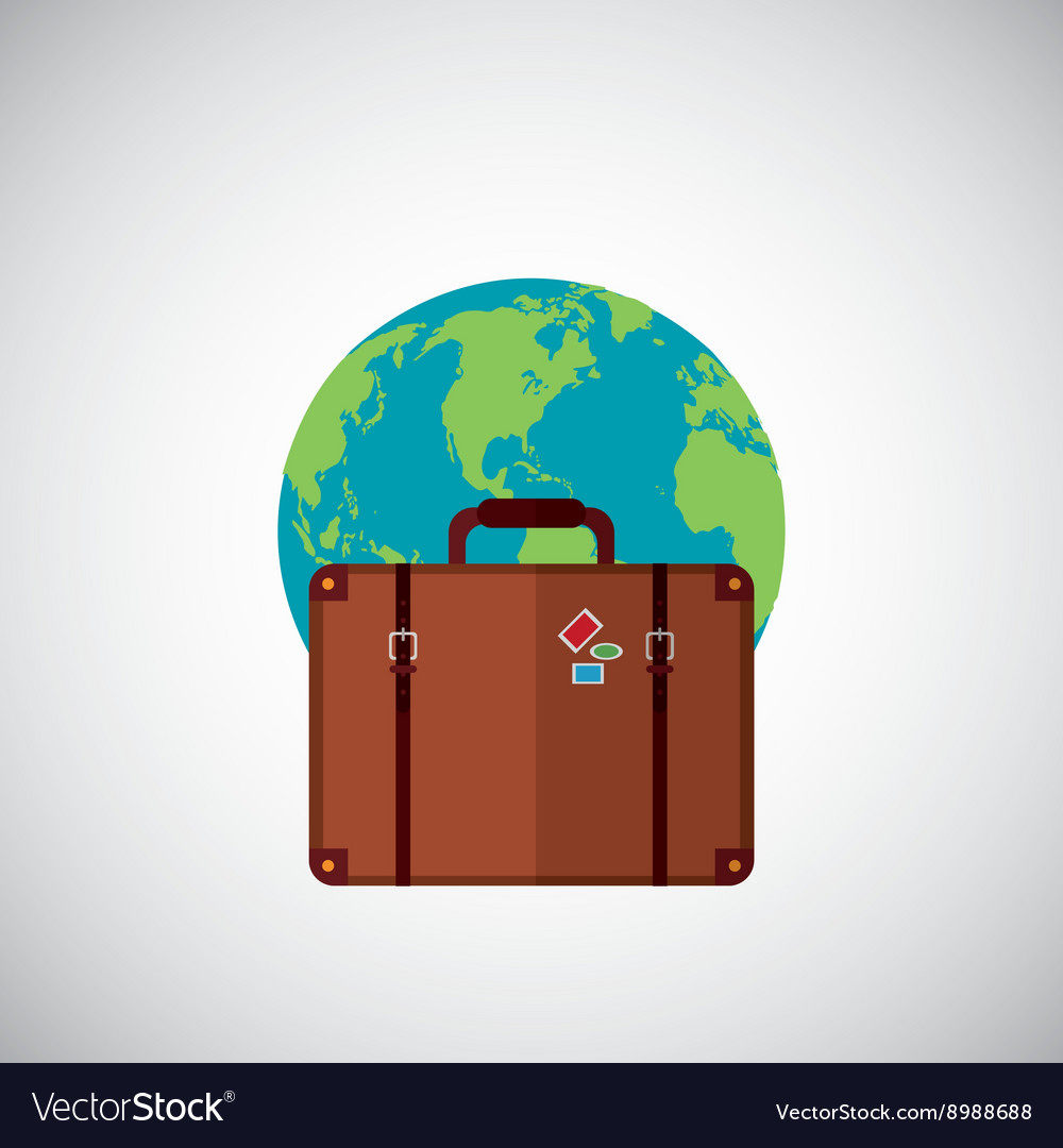 Travel Design Tourism Icon White Background Vector Image