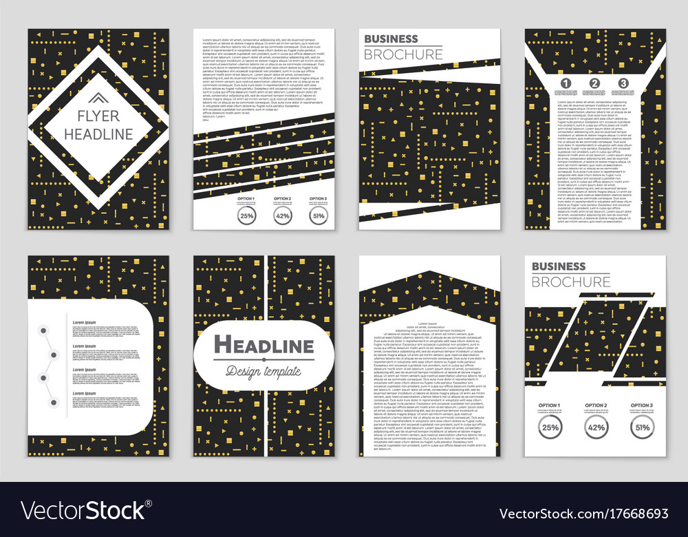 Abstract layout background set for art