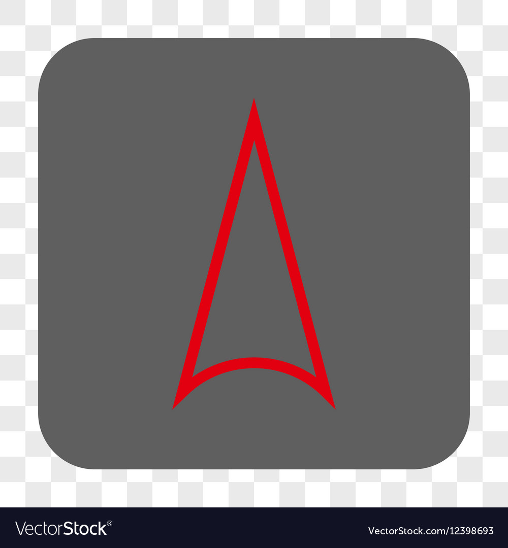 Arrowhead up rounded square button