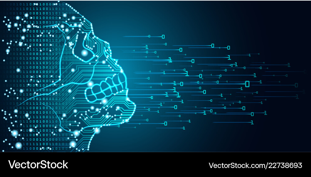 Big data and artificial intelligence danger Vector Image
