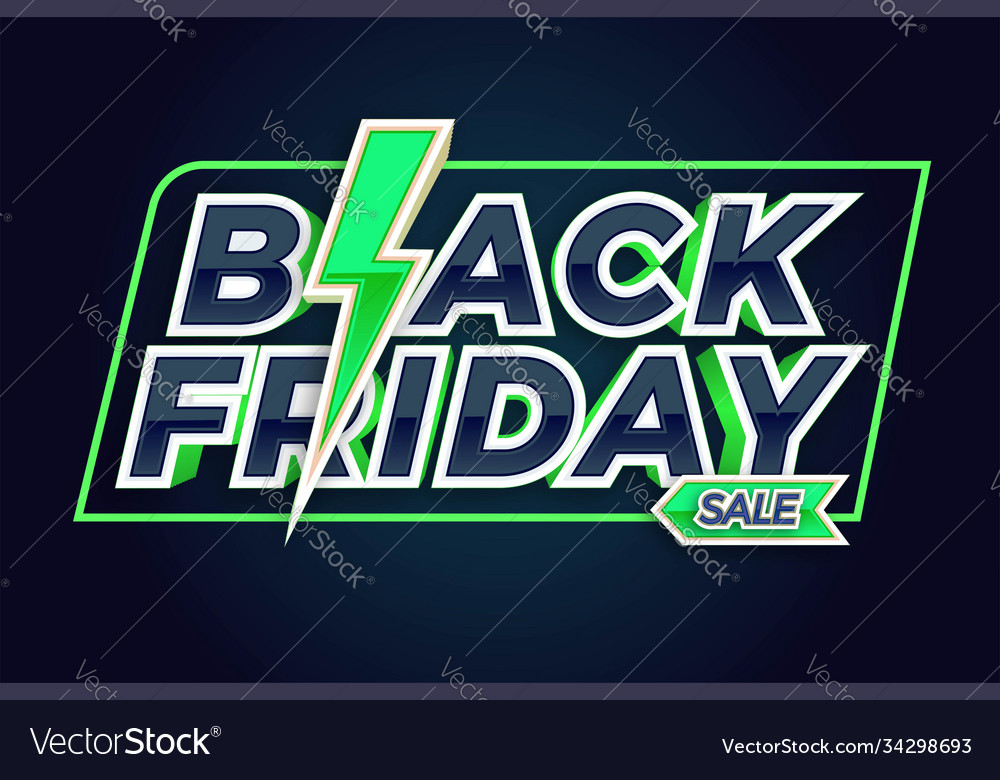 Black friday sale with 3d effect concept