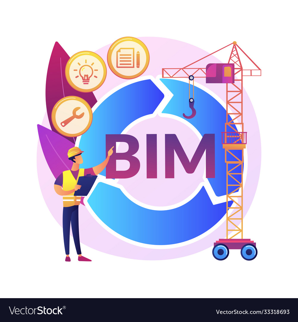 Building information modeling abstract concept vector image Building information modeling abstract concept