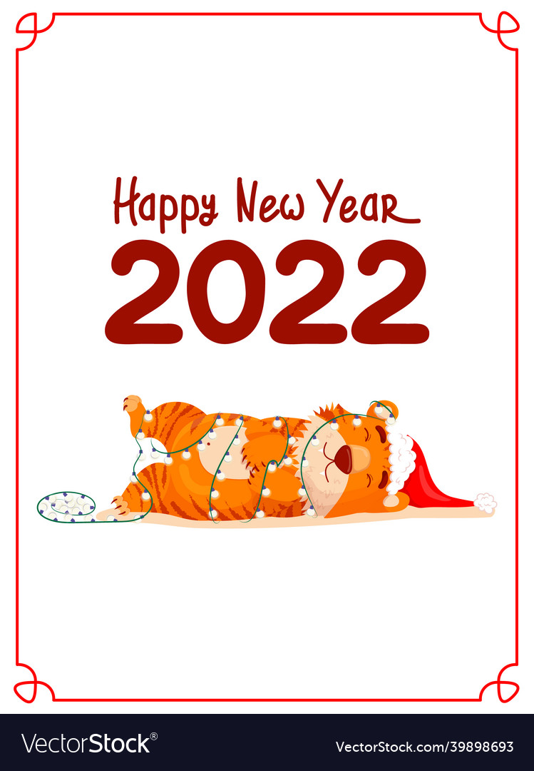 Card happy new year 2022