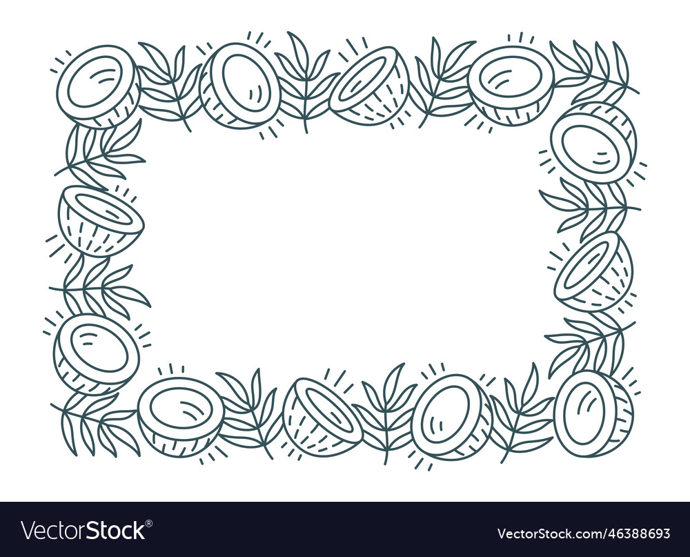Coconut line square frame background pattern