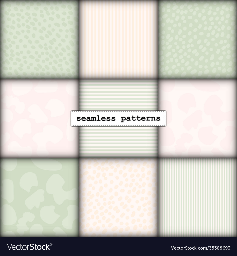 Delicate Olive Green & Beige Pattern