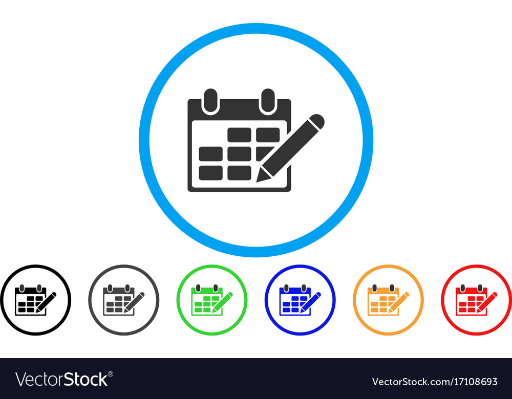 Edit calendar table rounded icon