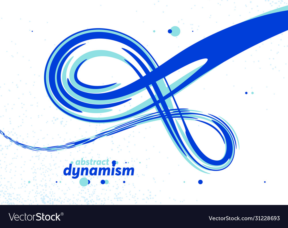 Flowing fluid 3d dimensional abstract shape Vector Image Flowing fluid 3d dimensional abstract shape