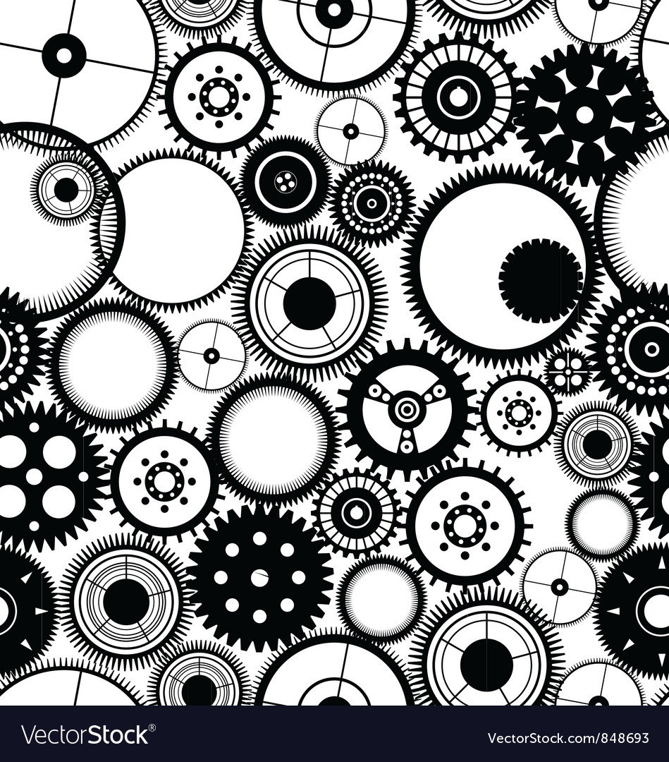 Gear seamless background Royalty Free Vector Image
