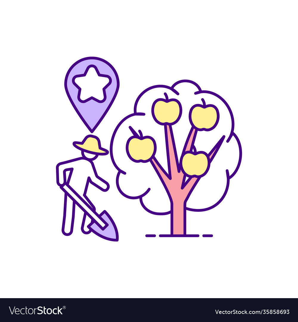 Main game character rgb color icon vector image Main game character rgb color icon