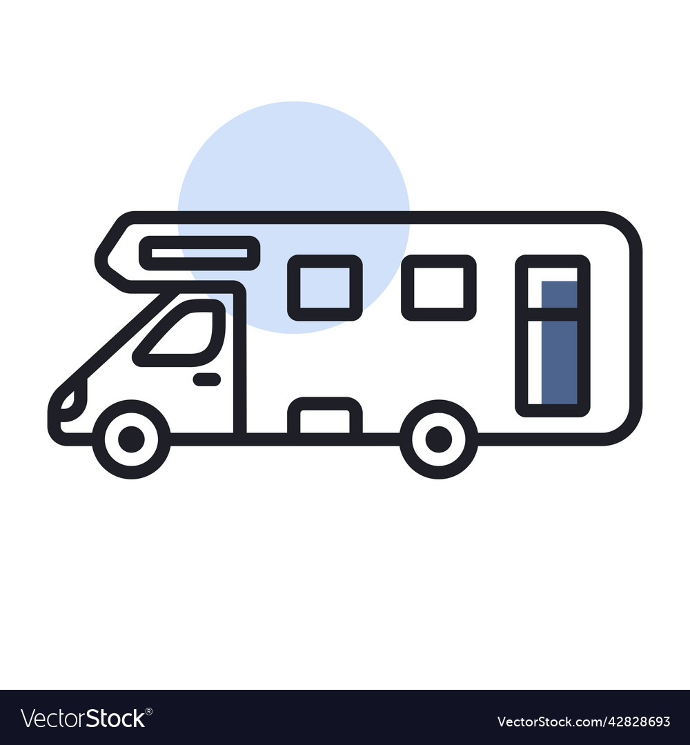 Mobile home motor caravan trailer vehicle Vector Image