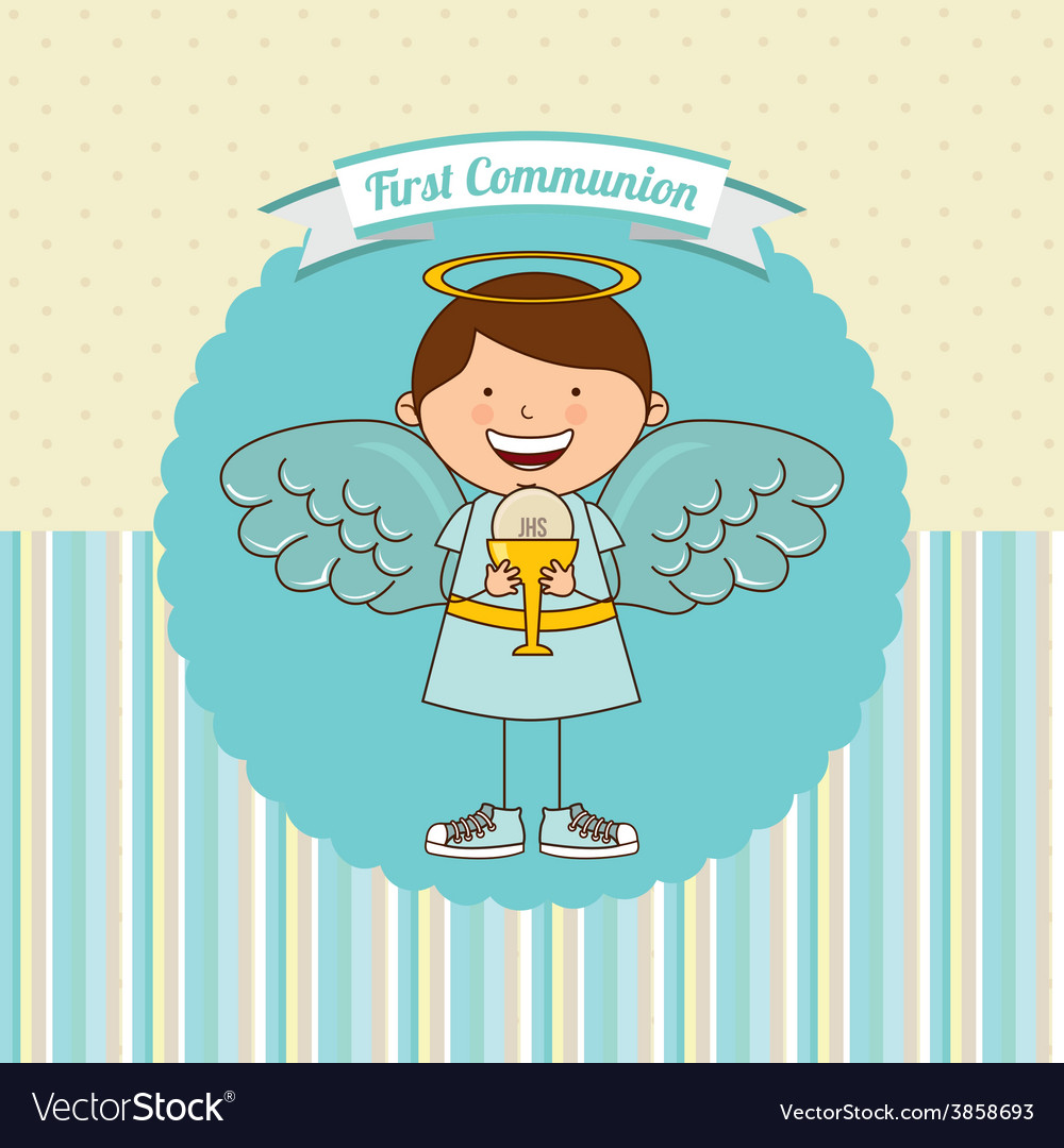 My first communion Royalty Free Vector Image - VectorStock