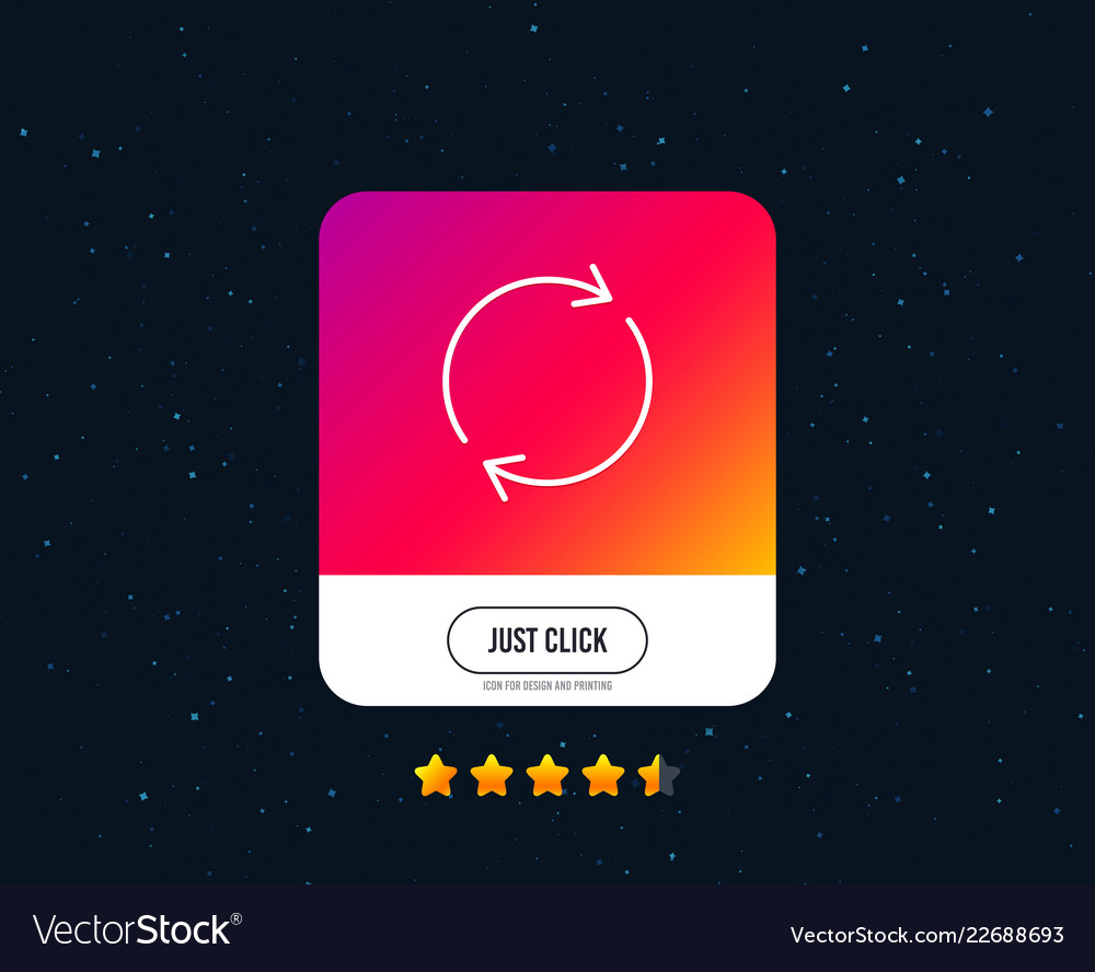 Refresh line icon rotation arrow sign