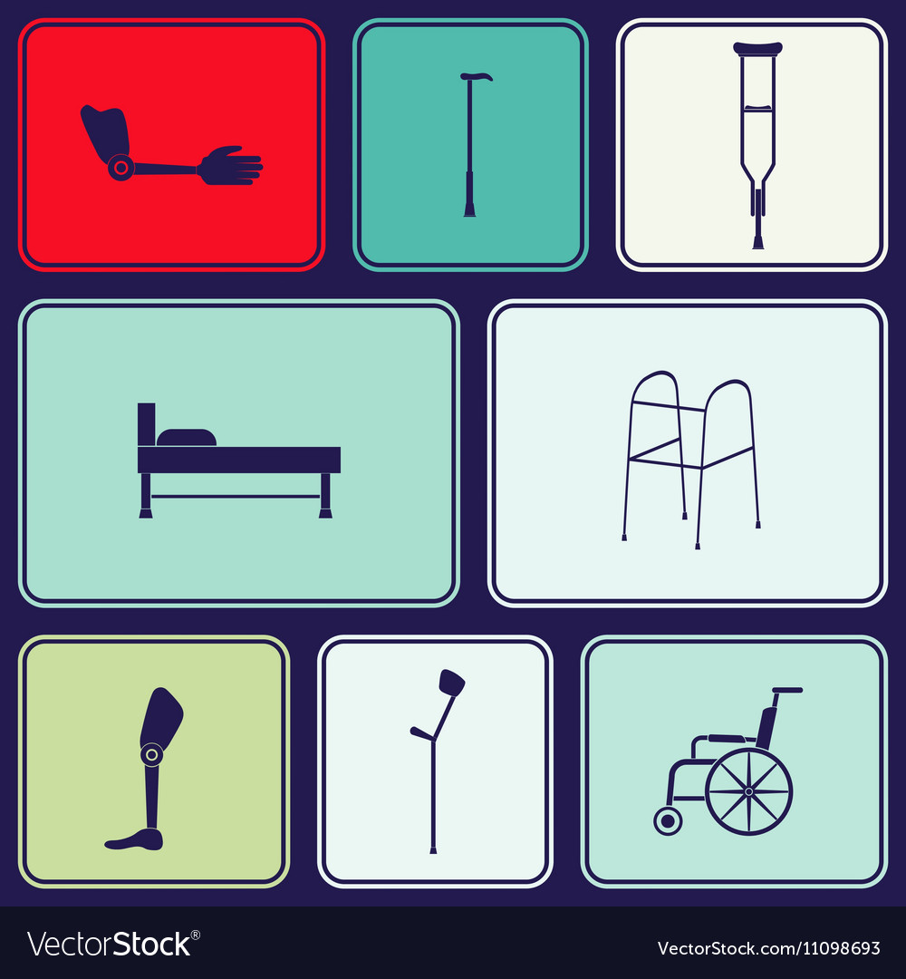 Seamless pattern with disabled icons