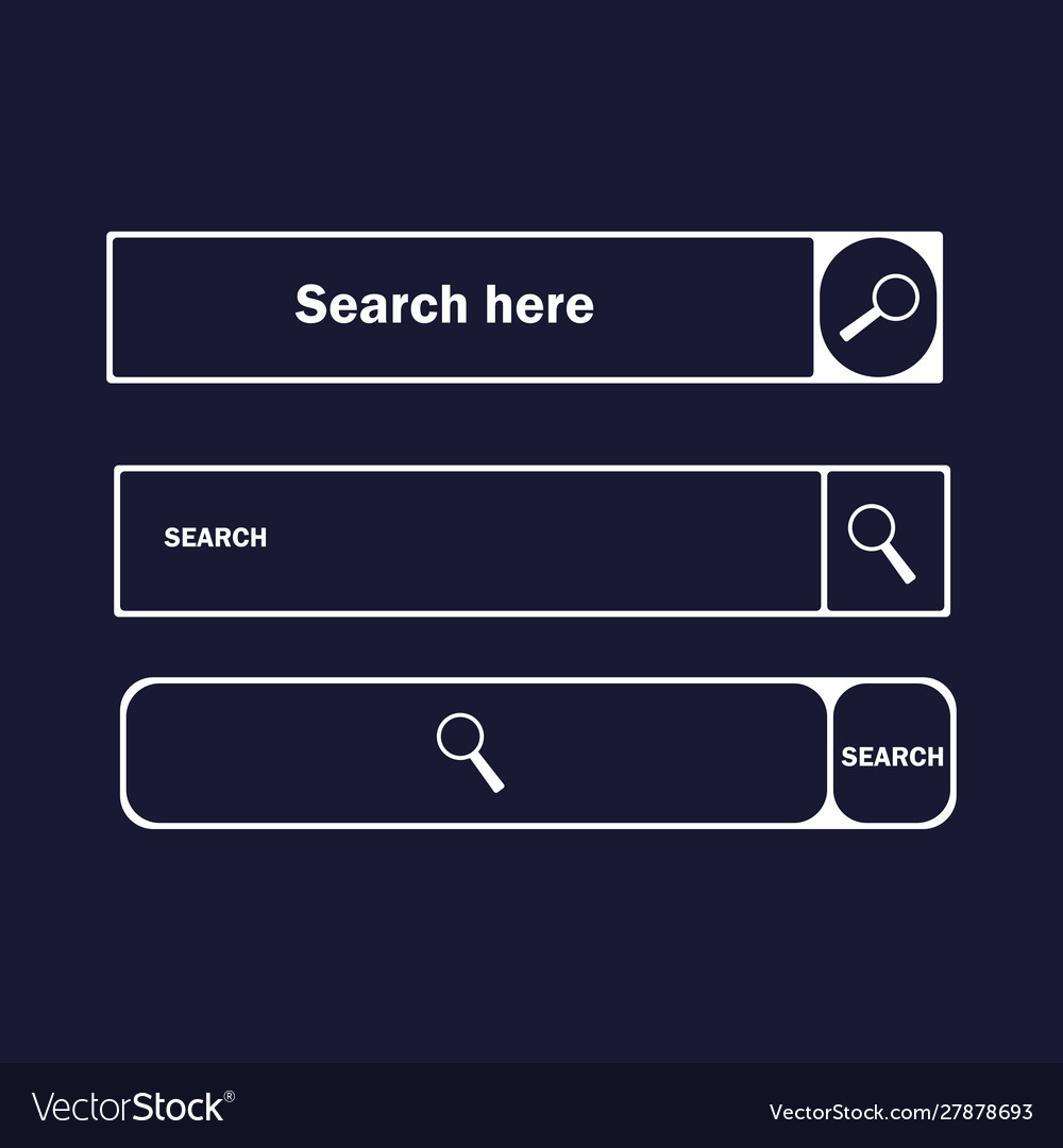 Set interface design elements with search bar