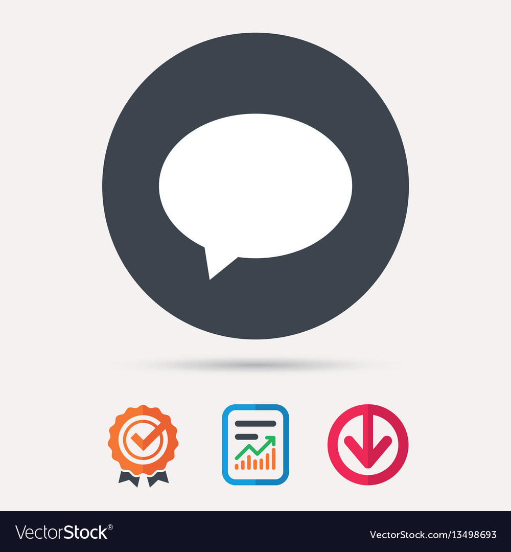 Speech bubble icon chat sign