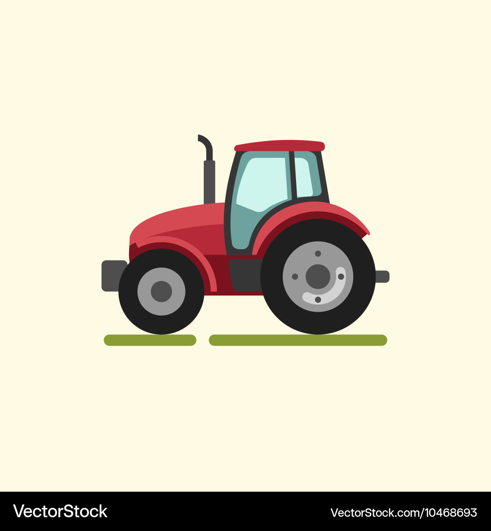 Tractor farmer machine Royalty Free Vector Image