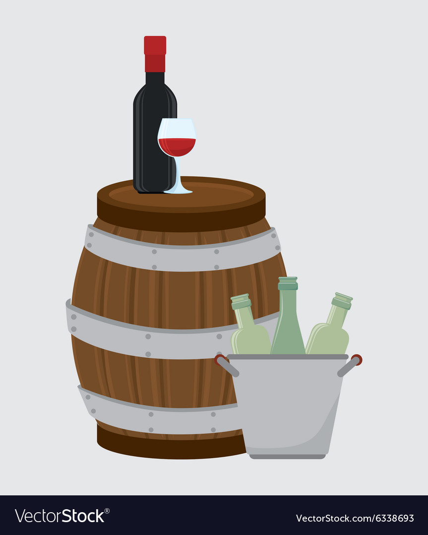 Wine drink graphic design with icons Royalty Free Vector