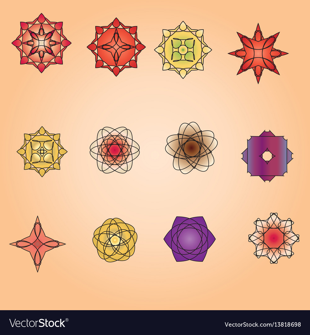 A set of minimal round patterns with gradient