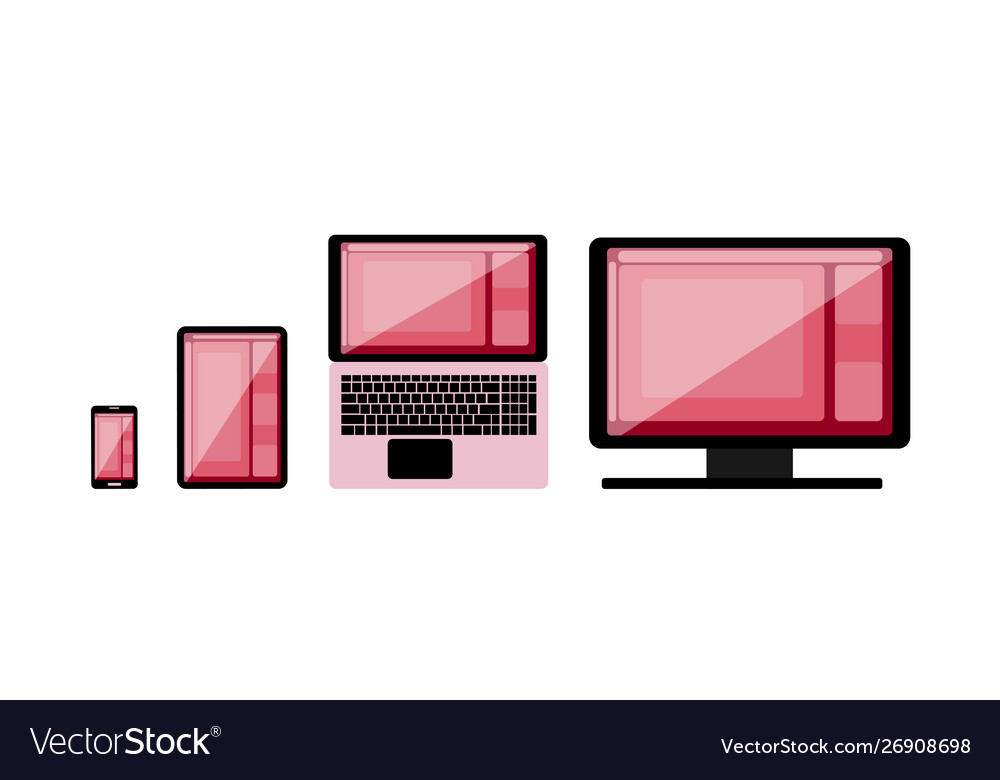 Cross-platform web content go - smartphone Vector Image Cross-platform web content go - smartphone