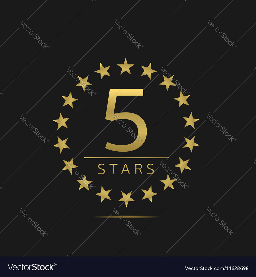 Five Stars Rating Label