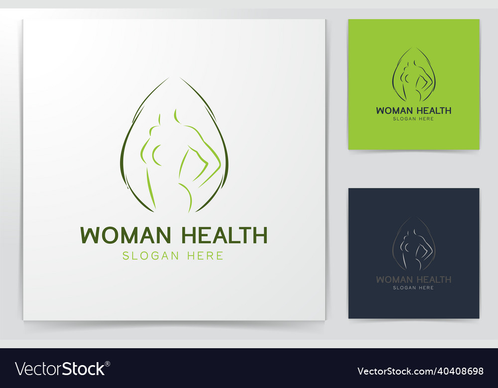 Fresh woman silhouette for medical spa logo