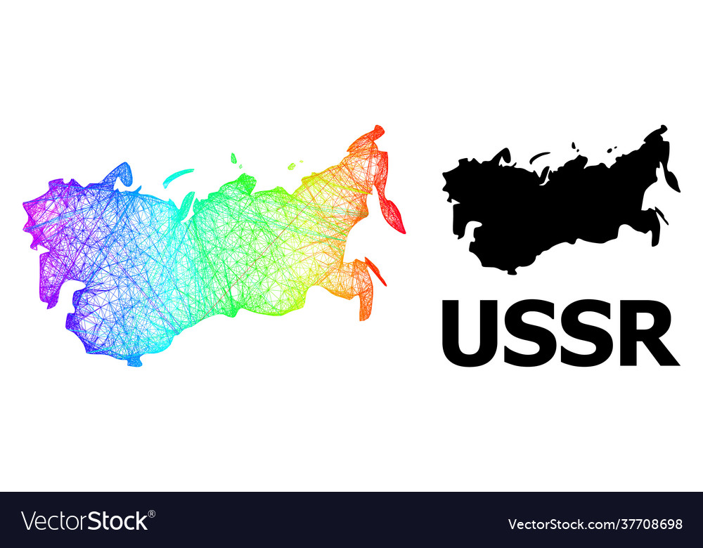 Hatched map ussr with spectrum gradient
