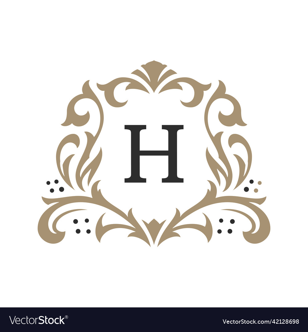 Luxury Monogram Logo Template Object Royalty Free Vector